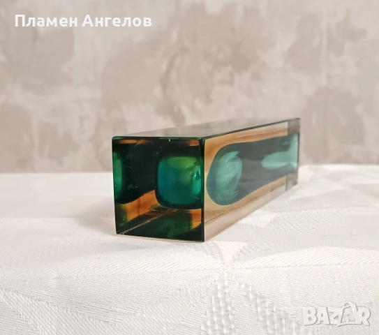 Рядък колекционерски модел Ваза - Мурано техника "Sommerso" , снимка 6 - Антикварни и старинни предмети - 53867532