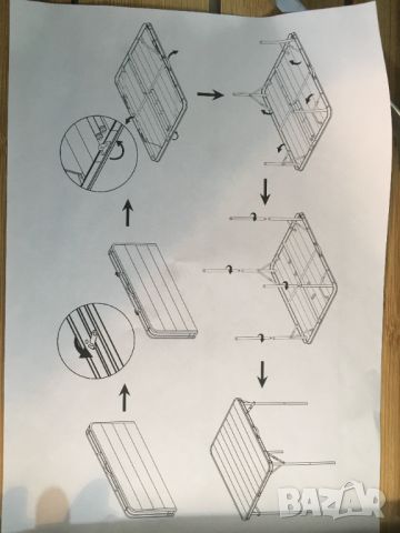 къмпинг сгъваема маса туристическа рибарска къмпинг, снимка 2 - Градински мебели, декорация  - 46601176