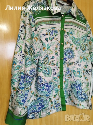 Дамска риза , Зара,ХЛ, снимка 2 - Ризи - 54118361