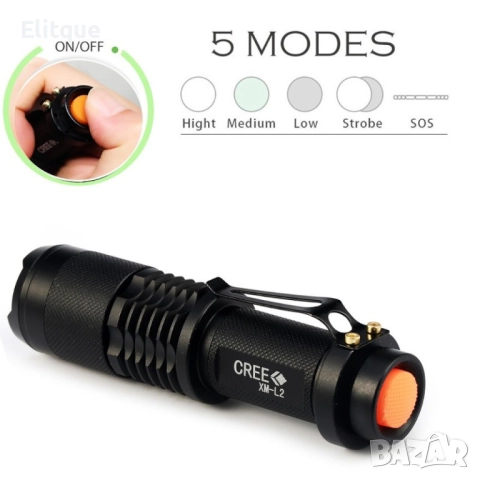 Лед фенер с включено зарядно и батерия FL92