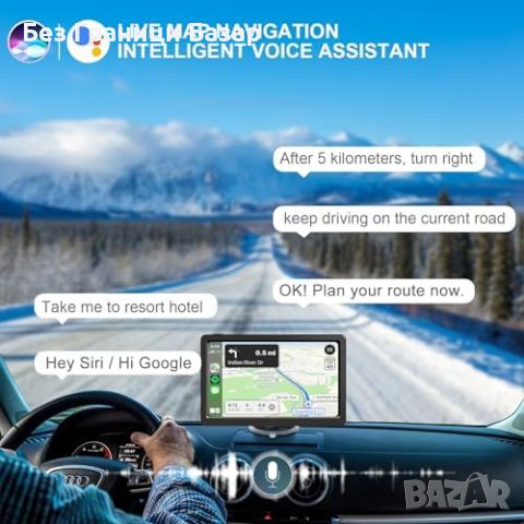 Нов Безжичен Apple CarPlay Android Auto 9" HD Екран, GPS, Bluetooth, снимка 8 - Друга електроника - 46435455