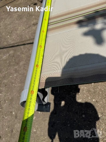 Електрическа тента с дистанционно 5.5х2.5м, снимка 4 - Градински мебели, декорация  - 50677443