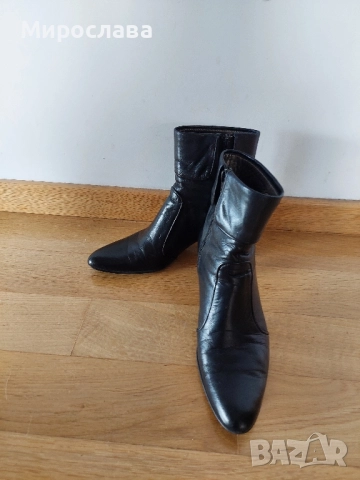 Боти черни немски естествена кожа , снимка 5 - Дамски боти - 52490139