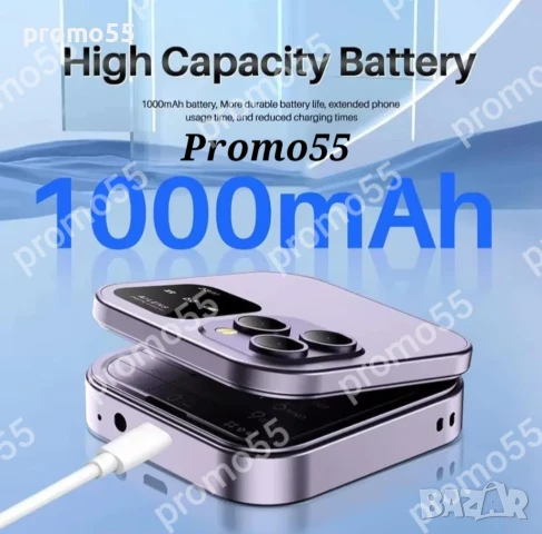 ПРОМОЦИЯ! Мини сгъваем мобилен телефон i16 PRO с две сим карти 4 цвята, снимка 9 - Телефони с две сим карти - 50671586