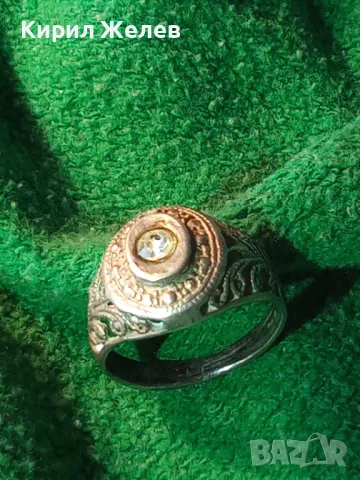 Стар ФЛОРАЛЕН СКЪПОЦЕНЕН СРЕБЪРЕН ПРЪСТЕН СРЕБРО 925 с ЧИСТ ПЛАНИНСКИ КРИСТАЛ АЖУРНА ИЗРАБОТКА 49974, снимка 15 - Пръстени - 49272971