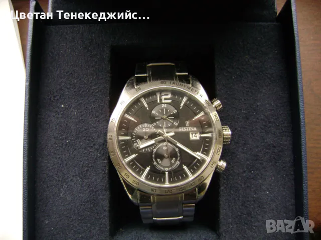 Продавам швейцарски часовник Festina Chronograph, снимка 3 - Мъжки - 47969798