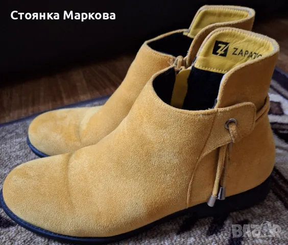 Жълти боти, снимка 5 - Дамски боти - 50313424