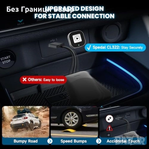 Нов USB безжичен CarPlay Android Auto адаптер за автомобил кола музика, снимка 10 - Друга електроника - 53032128