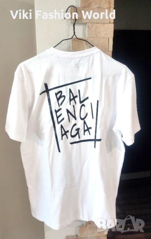 BALENCIAGA 2024 NEW Design тениска бяла , снимка 2 - Тениски - 45569279