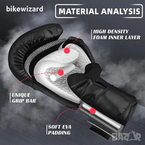 Боксови ръкавици 14oz с бинтове за ръце за тренировки и спаринг – 14oz НОВИ, снимка 3 - Бокс - 54231699