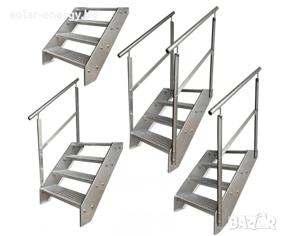 Метално стълбище 4 стъпала | Външни стълби | Поцинковано, снимка 2 - Други - 54235586