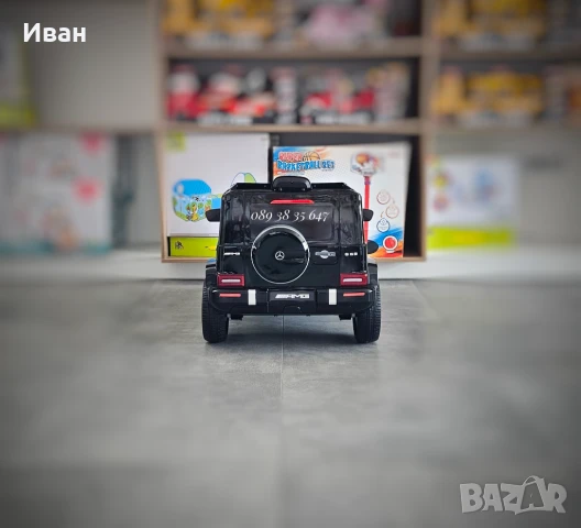ТОП ЦЕНА!НОВО!Акумулаторен джип Mercedes G63 AMG с 12V батерия,EVA гуми,металик,USB, снимка 7 - Електрически играчки - 51187074