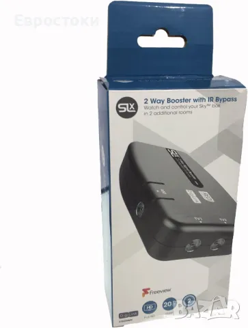 SLx Усилвател на ТВ сигнала, с два изхода 27822BMR - Увеличете вашия HD TV/FM/DAB сигнал. 2 начина , снимка 7 - Приемници и антени - 49707960