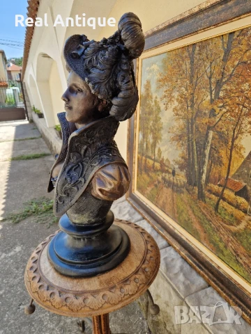 Топ уникална антикварна френска бронзова фигура статуетка скулптура , снимка 6 - Антикварни и старинни предмети - 51072983