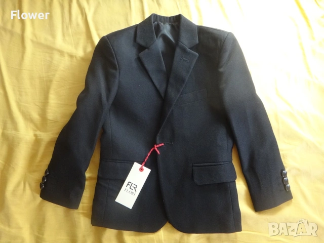 Нов Детски официален черен костюм от 3 части, размер 104-110см, за 4-5 години, снимка 2 - Детски комплекти - 53272249