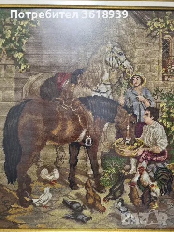 гоблен коне , снимка 2 - Гоблени - 50290847