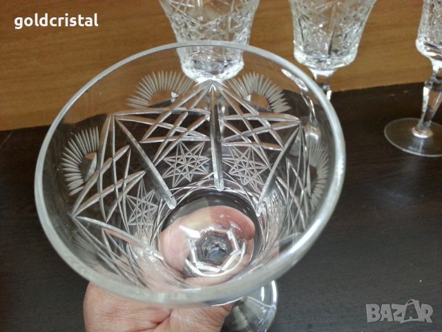 Кристални чаши , снимка 5 - Антикварни и старинни предмети - 45906274