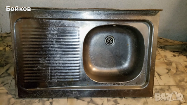 Кухненска бордова мивка от алпака – дясна (корито вдясно)