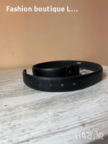 Черен дамски кожен колан със сребърна катарама 🖤, снимка 2 - Колани - 52412025