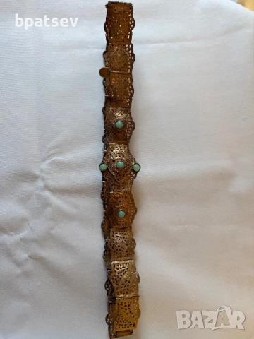 стар възрожденски колан,Сачан,Позлата, снимка 3 - Антикварни и старинни предмети - 54100505