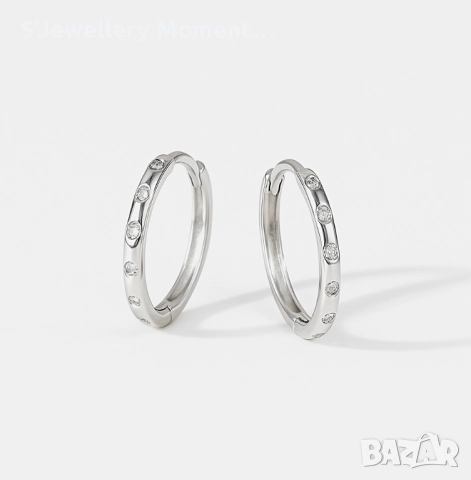 Сребърни обеци халки тип Пандора PANDORA