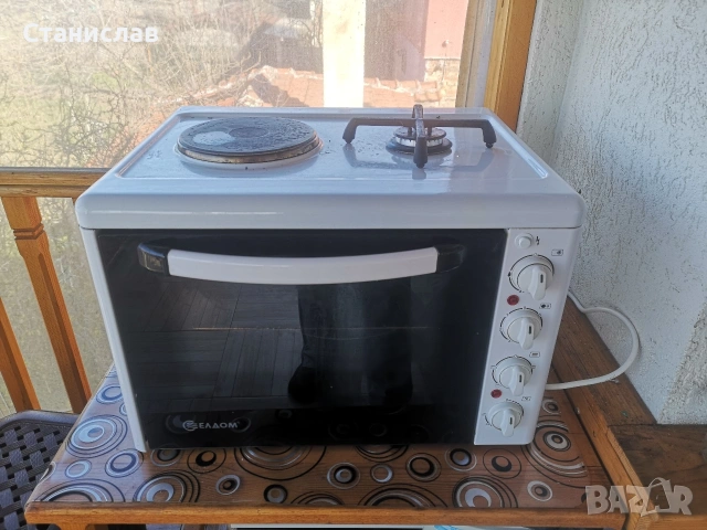 Мини готварска печка Елдом на ток и газ