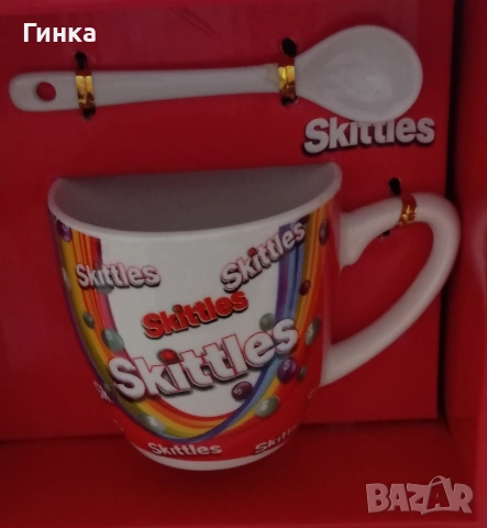 Чаша за кафе с лъжичка Skittles 