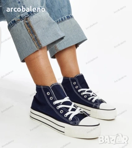 Дамски високи кецове с дебела подметка Bagy, 6цвята , снимка 8 - Кецове - 51172192