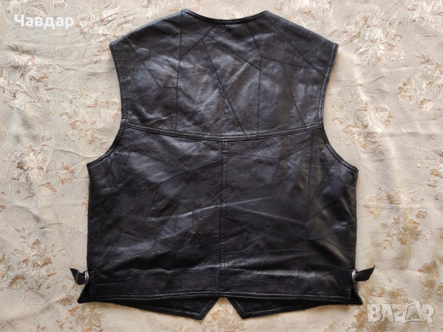 Мъжки елек от естествена кожа - размер XL/XXL, снимка 4 - Други - 53524767