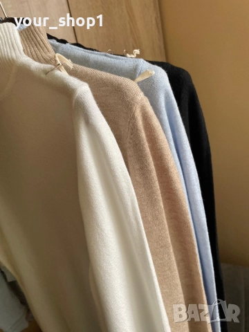 4 цвята дамска блуза с дълъг ръкав поло , снимка 6 - Блузи с дълъг ръкав и пуловери - 51840238