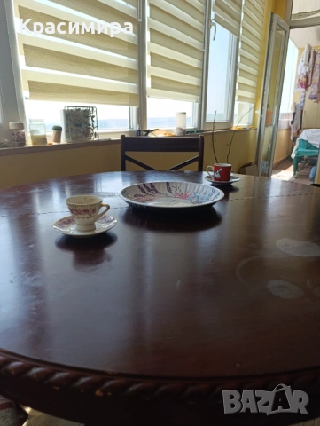 Кръгла старинна маса с 4 стола, снимка 11 - Маси - 54102091