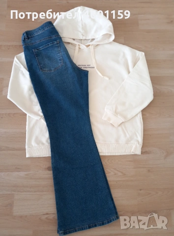 Комплект дънки и суитчър , снимка 2 - Дънки - 53742668