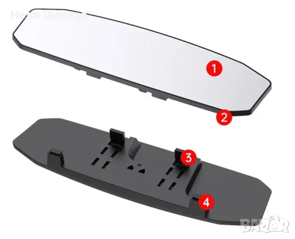 Панорамно огледало за обратно виждане, снимка 4 - Аксесоари и консумативи - 47100502
