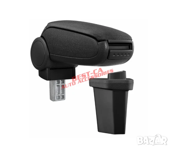 Текстилен черен подлакътник подходящ за Hyundai i20 Mk2 (GB/IB) 2014-2020