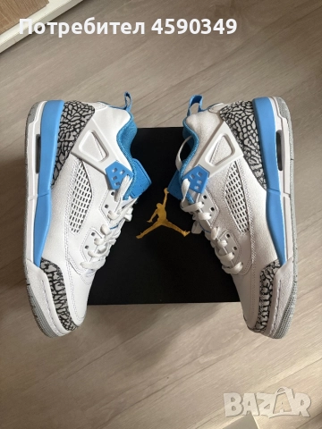 JORDAN SPIZIKE LOW (GS) White/University Blue Shoes Обувки, снимка 3 - Спортни обувки - 52391301