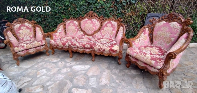 2 барокови холни гарнитури, снимка 3 - Дивани и мека мебел - 54278684