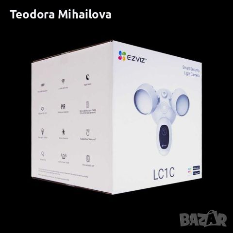 Външна камера Ezviz EZ-LC1C Прожекторна камера WIFI  Сирена и аудио, снимка 3 - IP камери - 46643867