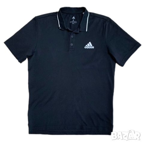 Оригинална мъжка тениска с яка Adidas | M размер, снимка 1 - Тениски - 46475642