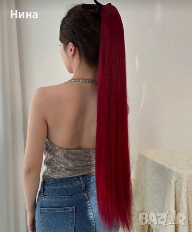 Дълга опашка с връзка, снимка 10 - Аксесоари за коса - 52904408