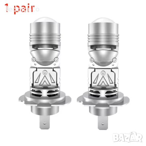 H7 LED Мини Прожекторни Лупи – 1:1 Размер – 100W  – Monto.bg