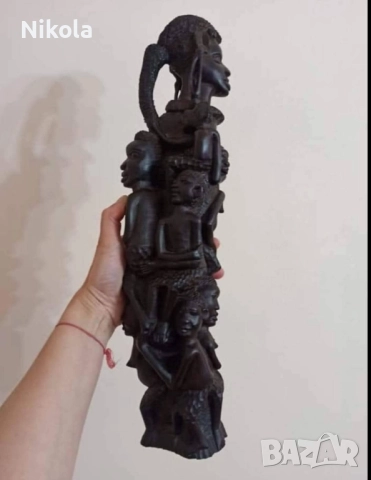 Африканска фигурална скулптура-Дървото на живота, абанос. , снимка 2 - Антикварни и старинни предмети - 51959645