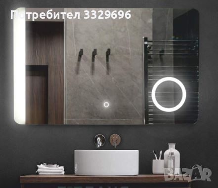 Огледало LED Touch Screen бутон и нагревател, снимка 1 - Огледала - 45681505