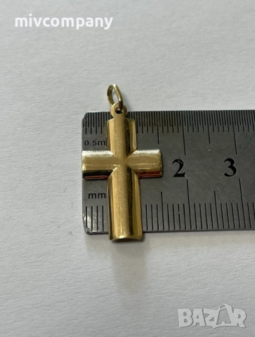 Златна висулка(кръст) 1.34гр., снимка 5 - Колиета, медальони, синджири - 53538730
