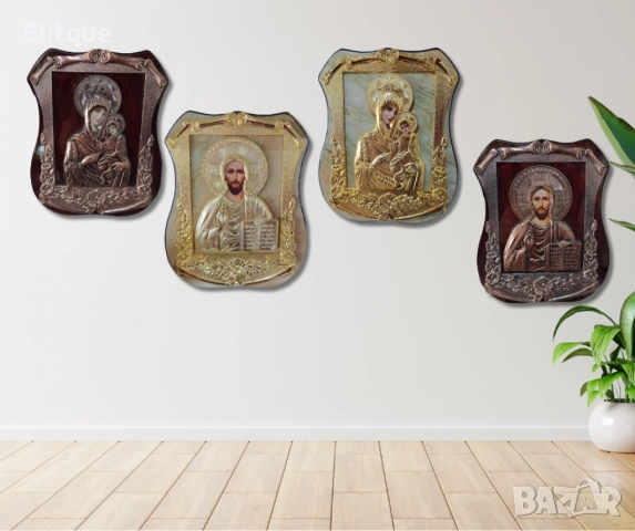 Изящна икона с красиви орнаменти, стилна рамка. Размер на иконата: 19х24см.; Размер на кутията: 26х2, снимка 9 - Други стоки за дома - 52894839