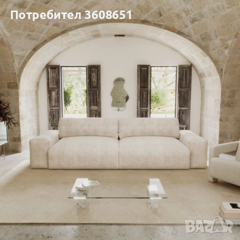 BLISS Кадифен 4-местен диван