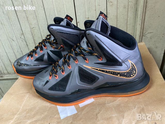 ''Nike LeBron 10 Lava Black Orange Gray'оригинални мъжки маратонки 43, снимка 6 - Маратонки - 45437769