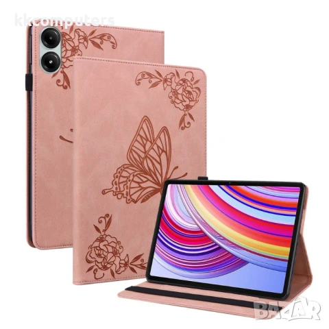 Xiaomi Redmi Pad Pro 12.1 Butterfly Flower Кожен Калъф и Протектор, снимка 2 - Калъфи, кейсове - 51027885