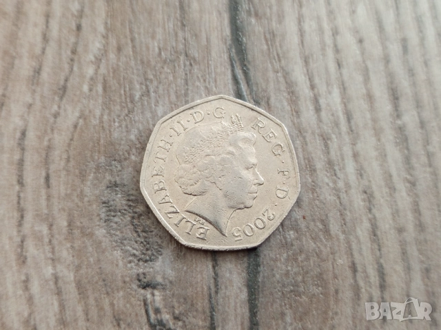 Монета 2005 Великобритания 50 pence 50p (Johnson's Dictionary) - Elizabeth II, снимка 4 - Нумизматика и бонистика - 51648290