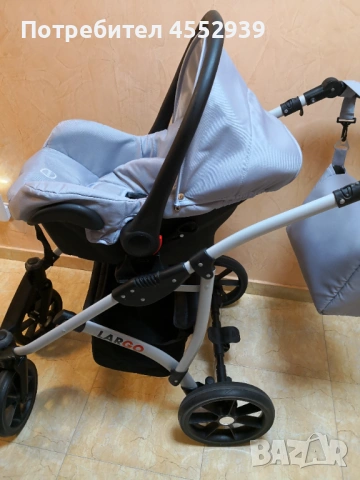 Бебешка количка BabyLux Largo Deep 3 в 1 , снимка 10 - Детски колички - 54054834