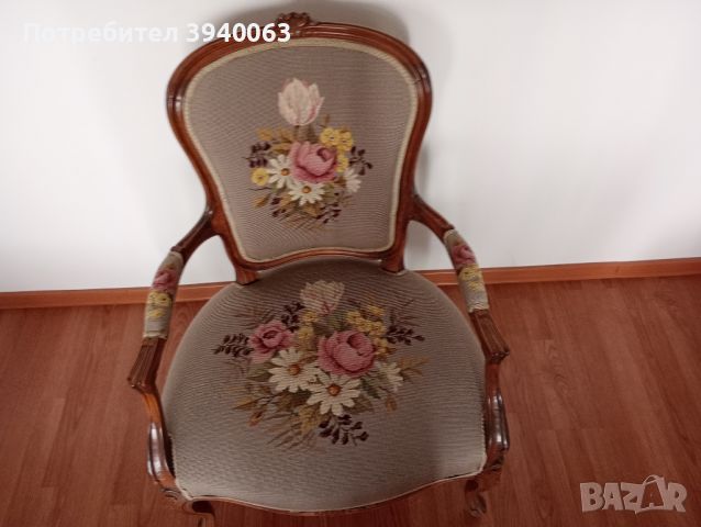 Старинно кресло, снимка 6 - Дивани и мека мебел - 45324485
